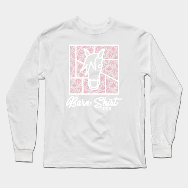 Stained Glass Horse Long Sleeve T-Shirt by Barn Shirt USA